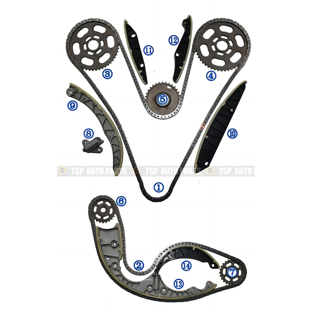 Kit de corrente de distribuição TK-AD015 para AUDI A4/A5/A6/A7 etc.